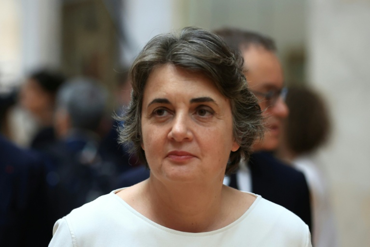 La présidente-directrice du musée du Louvre, Laurence des Cars, avant de visiter une exposition au Louvre, à Paris, le 7 juin 2023 ( POOL / Aurelien Morissard )