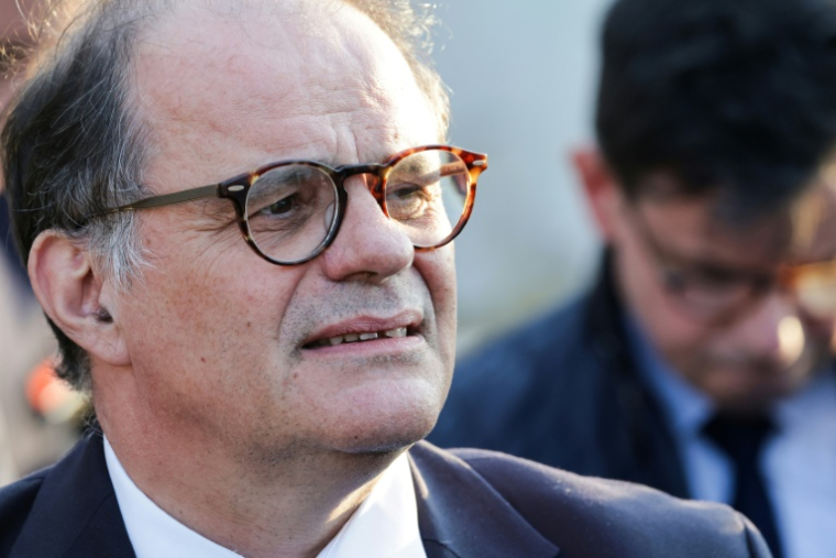 Emmanuel Moulin alors secrétaire général de l'Elysée, le 24 avril 2026 à Athènes (Grèce) ( AFP / Ludovic MARIN )