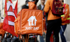 Des livreurs de Just Eat Takeaway