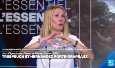 Les porte-drapeau Chloé Trespeuch et Cécile Hernandez sur France 24