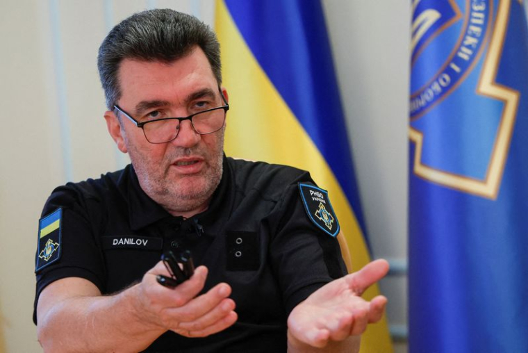 Photo d'archives : Le secrétaire du Conseil de sécurité nationale et de défense de l'Ukraine, Oleksiy Danilov, s'exprime lors d'une interview avec Reuters à Kyiv