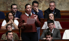 La cheffe des députés LFI, Mathilde Panot, prend la parole à l'Assemblée nationale, le 17 juin 2026 ( AFP / Guillaume BAPTISTE )