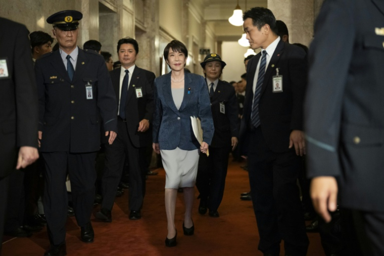 La Première ministre du Japon Sanae Takaichi à la Chambre des réprésentants à Tokyo, le 5 octobre 2026 ( AFP / Yuichi YAMAZAKI )