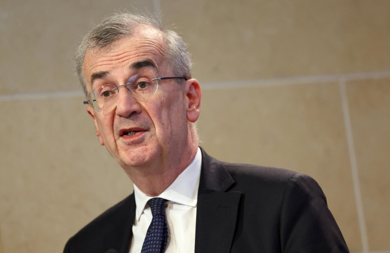 Francois Villeroy de Galhau, le 12 avril 2023, à Washington ( GETTY IMAGES NORTH AMERICA / KEVIN DIETSCH )