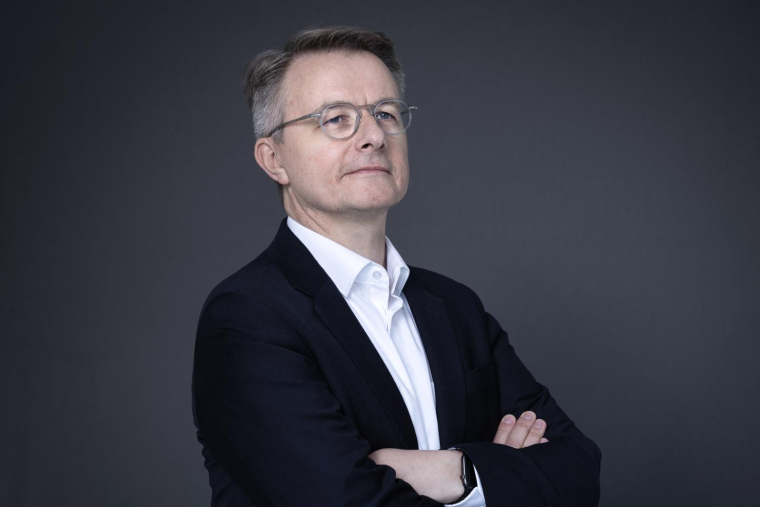 Le PDG de Système U à Paris, le 28 août 2023. ( AFP / ALAIN JOCARD )