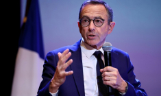 Bruno Retailleau, président des Républicains (LR) et candidat àla présidentielle de 2027, le 31 août 2026 à Boulogne-Billancourt, près de Paris ( AFP / SIMON WOHLFAHRT )