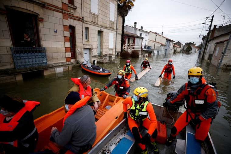 Photo d'une inondation à Saintes