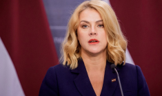 Le Première ministre lettonne, Evika Silina, le 29 août 2025, à Riga ( AFP / GINTS IVUSKANS )