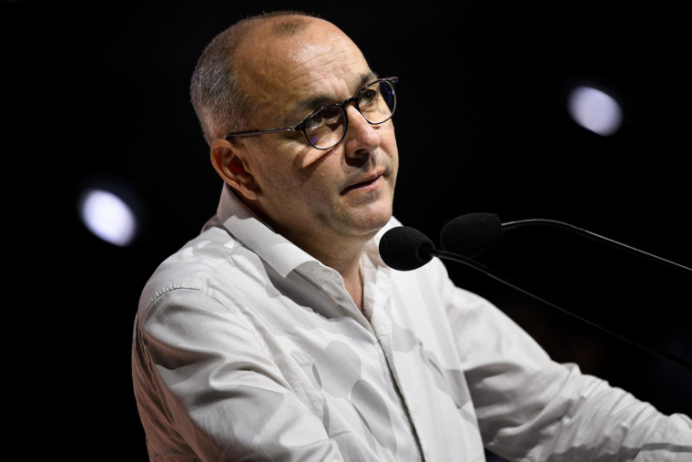Laurent Berger, en juin 2022, à Paris ( AFP / JEFF PACHOUD )
