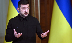 Volodymyr Zelensky, à Kiev, le 13 octobre 2025 ( AFP / SERGEI SUPINSKY )