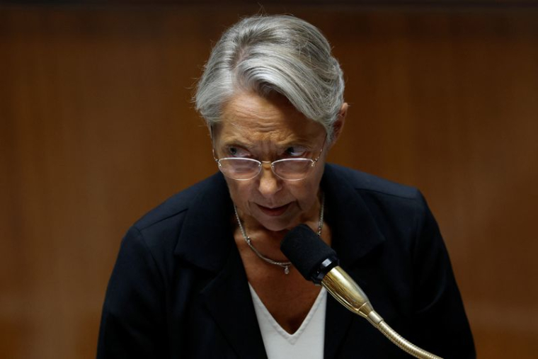 Elisabeth Borne à l'Assemblée nationale à Paris