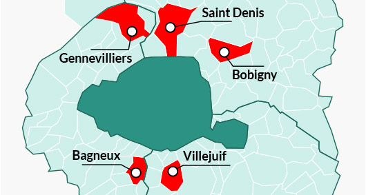 Ces cinq villes devraient bénéficier des investissements du Grand Paris. (© DR)