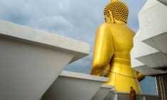 Une statue de Bouddha à Bangkok, le 19 mai 2026 ( AFP / ANTHONY WALLACE )