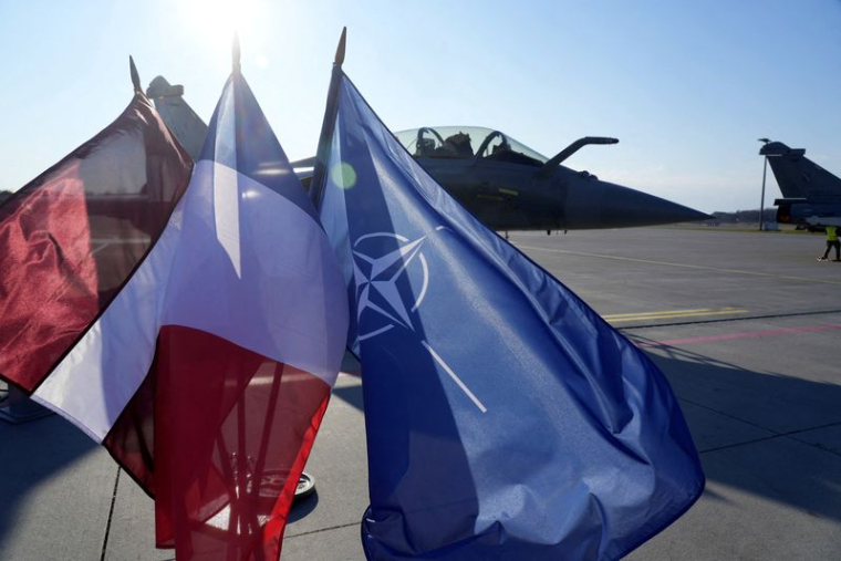 PHOTO DE FICHIER : Mission de police aérienne de la Baltique de l'OTAN à Lielvarde