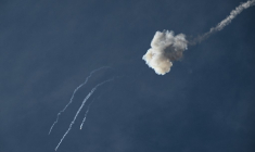 Selon le ministre roumain de la Défense, les systèmes achetés sont comparables à ceux utilisés pour le "Dôme de fer" israélien (illustration) ( AFP / ARIS MESSINIS )