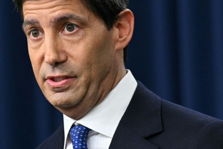 Le président de la Fed Kevin Warsh lors de la conférence de presse à Washington, le 16 septembre 2026. ( AFP / SAUL LOEB )