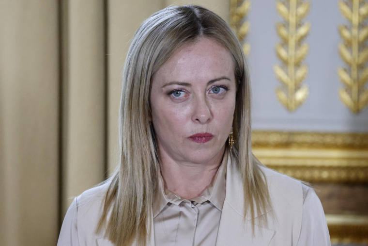 Giorgia Meloni, à Paris, le 20 juin 2023 ( AFP / Ludovic MARIN )