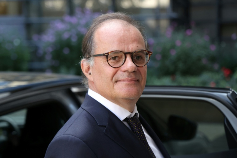Le gouverneur de la Banque de France Emmanuel Moulin, à Paris le 15 septembre 2026. ( AFP / Ludovic MARIN )