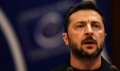 Le président ukrainien Volodymyr Zelensky au Conseil de l'Europe à Strasbourg le 25 juin 2025 ( AFP / FREDERICK FLORIN )