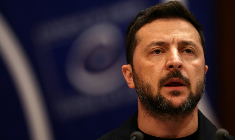 Le président ukrainien Volodymyr Zelensky au Conseil de l'Europe à Strasbourg le 25 juin 2025 ( AFP / FREDERICK FLORIN )
