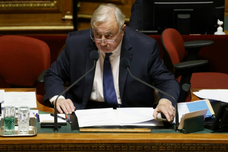 Le président du Sénat Gérard Larcher, le 23 janvier 2025 à la Chambre haute, à Paris ( AFP / Ludovic MARIN )