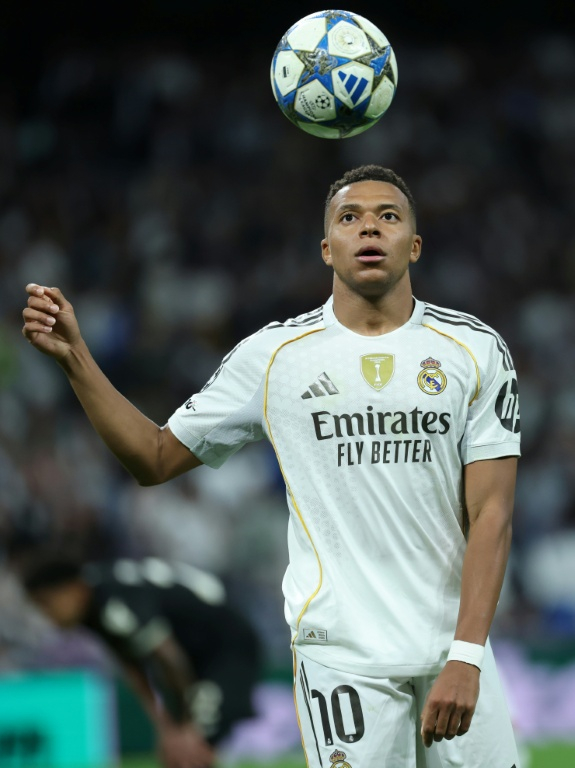 L'attaquant du Real Madrid Kylian Mbappé lors de la victoire 1-0 contre la Juventus Turin, le 22 octobre 2025 à Santiago-Bernabeu ( AFP / Thomas COEX )