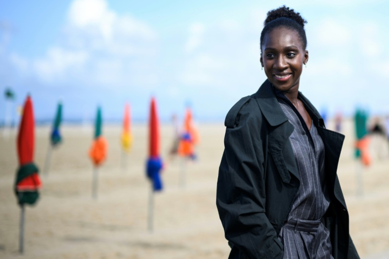L'actrice Eye Haïdara le 8 septembre 2025 à Deauville dans le Calvados ( AFP / Loic VENANCE )