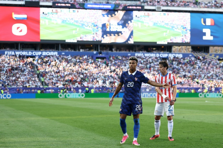 Le Français Désiré Doué lors de la victoire de l'équipe de France contre le Paraguay en 8e de finale de Coupe du monde, au Philadelphia Stadium le 4 juillet 2026 ( AFP / CHARLY TRIBALLEAU )