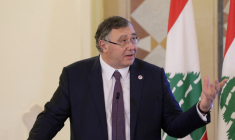 Patrick Pouyanné à Beyrouth, au Liban, le 29 janvier 2023. ( AFP / ANWAR AMRO )