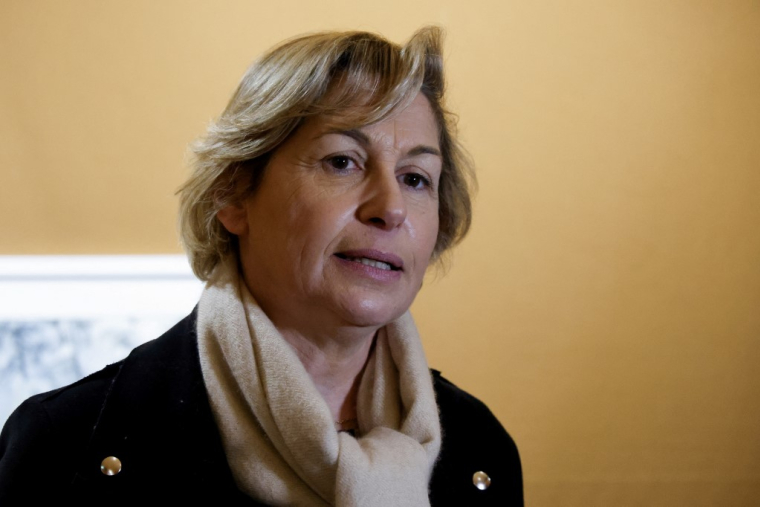 La ministre du Tourisme Nathalie Delattre à Paris le 13 mars 2025. ( AFP / LUDOVIC MARIN )