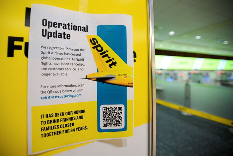 Le Wall Street Journal rapporte que Spirit Airlines se prépare à cesser ses activités