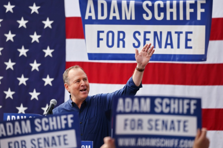 Le sénateur démocrate américain Adam Schiff, le 11 février 2023 à Burbank, en Californie ( GETTY IMAGES NORTH AMERICA / MARIO TAMA )