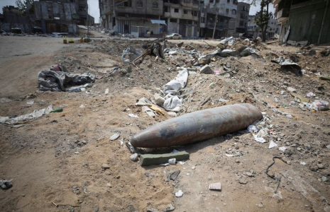 Des décombres, dans le nord de la bande de Gaza