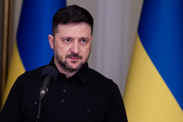 Volodymyr Zelensky à Kiev, en Ukraine, le 3 janvier 2026. ( AFP / TETIANA DZHAFAROVA )
