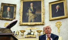 Donald Trump s'exprime dans le Bureau ovale de la Maison Blanche, à Washington, le 16 juillet 2025 ( AFP / ANDREW CABALLERO-REYNOLDS )