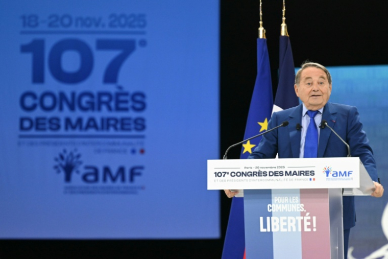 Le vice-président de l'Association des maires de France (AMF), André Laignel (PS), au 107e congrès de l'organisation, à Paris, le 20 novembre 2025 ( POOL / Bertrand GUAY )