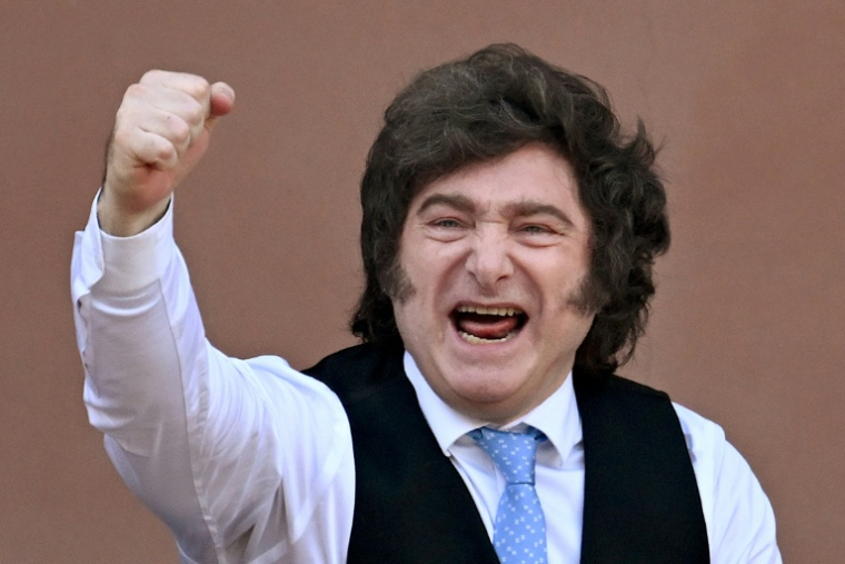 Le président argentin Javier Milei, le 25 mai 2026 ( AFP / Luis ROBAYO )