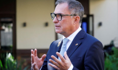 Le président de la Bundesbank, Joachim Nagel, s'exprime lors d'une interview à l'occasion de la réunion du G20 Finances à Durban