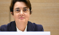 La directrice du musée du Louvre, Laurence des Cars, auditionnée par la commission de la Culture du Sénat, à Paris, le 22 octobre 2025 ( AFP / Bertrand GUAY )