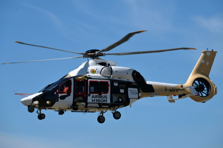 Airbus lance les essais en vol de son hélicoptère H160M Guépard à Marignane, dans le sud-est de la France, le 24 juillet 2025 ( AFP / Christophe SIMON )