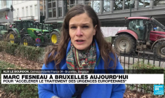 Crise agricole : le ministre de l'Agriculture, M. Fesneau, à Bruxelles