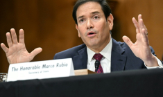 Le secrétaire d'État américain Marco Rubio témoigne devant la commission des affaires étrangères du Sénat, au sujet de la politique américaine envers le Venezuela, au Capitole à Washington, le 28 janvier 2026 ( AFP / SAUL LOEB )