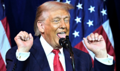 Le président américain Donald Trump pendant un discours face aux élus républicains de la Chambre des représentants, le 6 janvier 2026 à Washington ( AFP / Mandel NGAN )