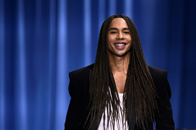 Le styliste français Olivier Rousteing à Paris, le 27 septembre 2023 ( AFP / JULIEN DE ROSA )