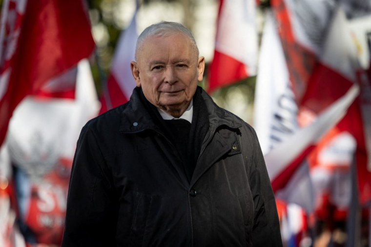 Le député Jaroslaw Kaczynski à Varsovie le 17 octobre 2026. ( AFP / WOJTEK RADWANSKI )