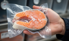 Une étude inédite montre que la migration de substances depuis des emballages alimentaires en plastique vers le poisson dépend de différents facteurs et varie selon le type de poisson (gras ou maigre). (crédit: Adobe Stock/photo générée par IA)