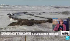 Greenpeace condamné à une lourde amende pour des manifestation contre un pipeline