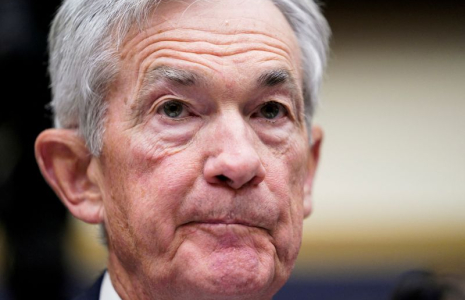 FILE PHOTO: U.S. Federal Reserve Chair Jerome Powell testifies before a House Financial Services Committee hearing in Washington