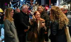 Ana Corina Sosa, la fille de la lauréate du prix Nobel de la paix 2025, la dirigeante de l'opposition vénézuélienne Maria Corina Machado, arrive au Grand Hôtel à Oslo le 8 décembre 2025 ( NTB / Lise Åserud )