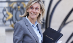 Agnès Pannier-Runacher à Paris, le 1er octobre 2024. ( AFP / LUDOVIC MARIN )